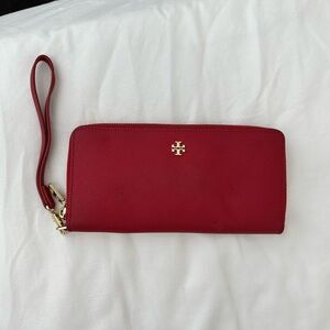 Tory Burch Red Wristlet Wallet